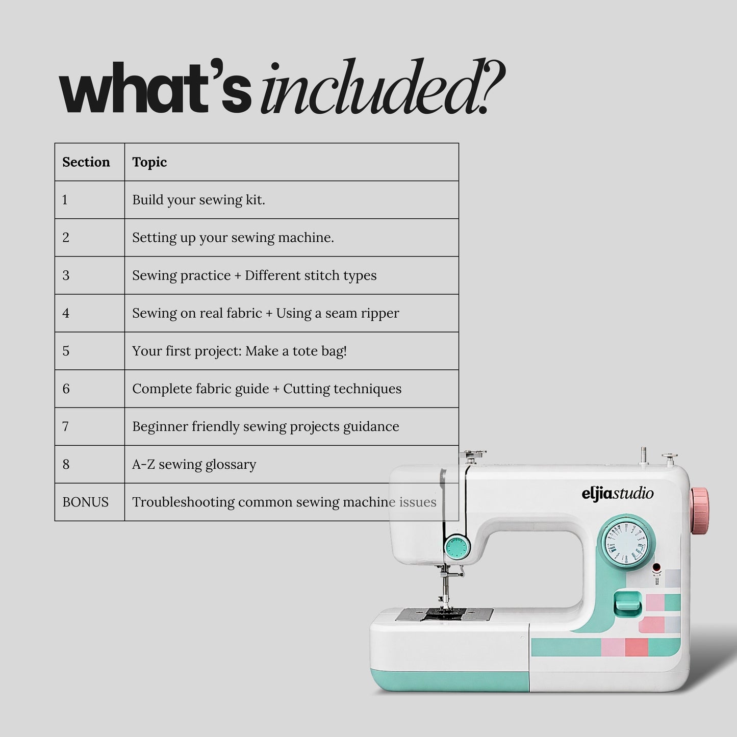 Beginners Sewing Course + Full masterclass